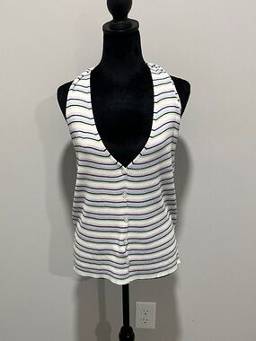 FCT WITH LOVE Halter V Neck Knit Sweater Top Size 2X NWT